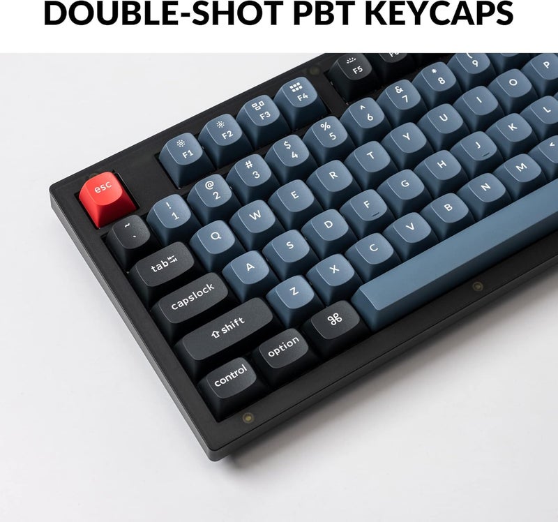 Keychron V3 Wired Custom Mechanical Keyboard, TKL Tenkeyless QMK/VIA Programmable Macro with Hot-swappable K Pro Brown Switch Compatible with Mac Windows Linux (Frosted Black-Translucent) - Image 4